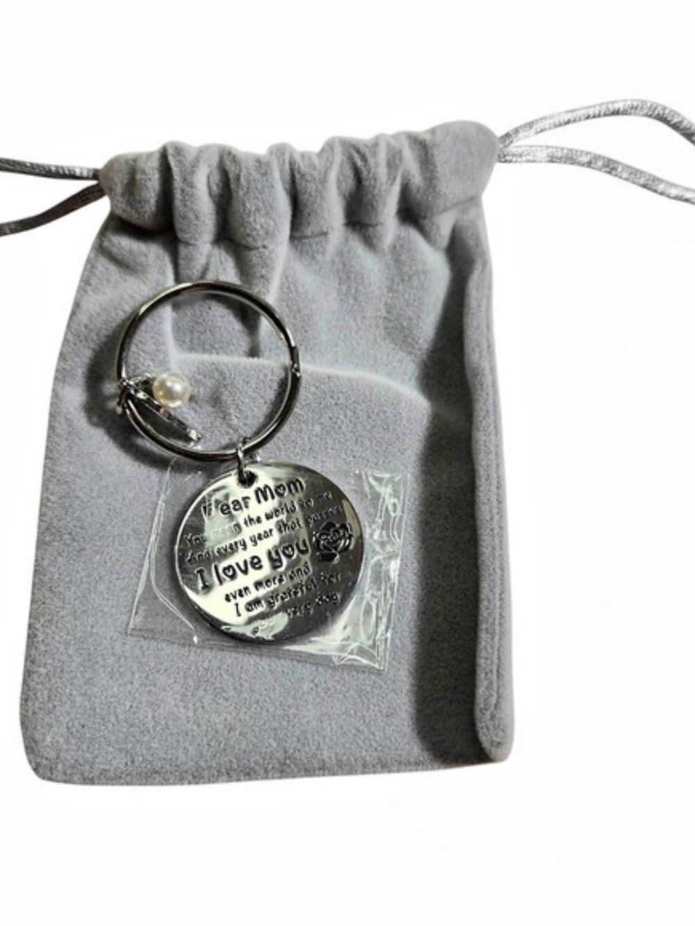 Silver-Tone Charm Key Ring